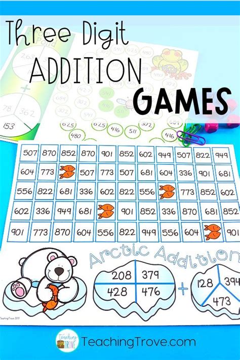 3 digit addition game|Three.